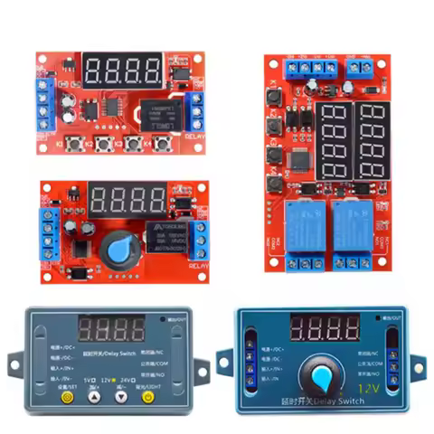 DC 5V 12V 24V 10A Adjustable Time Delay Relay Module LED Digital Timming Relay Timer Delay Trigger S