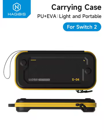 Hagibis Carrying Case for Nintendo Switch 2 PU Leather Bag Portable Travel Pouch Case with10 Game Ca