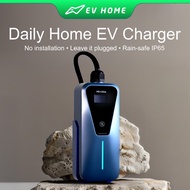 EV Home Aqura - Portable EV Charger 3.6kW 7kW 3-pin plug CEE Type 2 RFID Card IP65 Plug and Charge