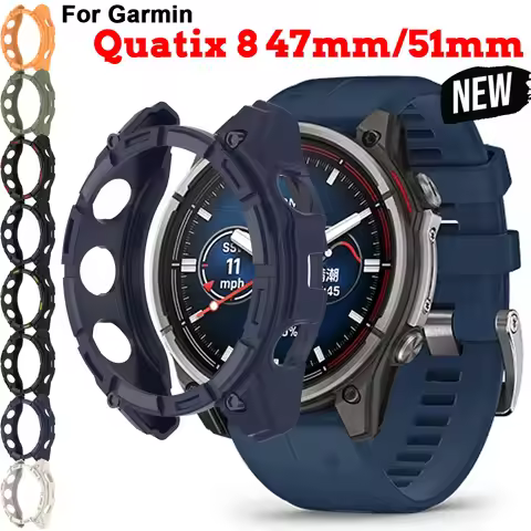 TPU Protective Cover for Garmin Quatix 8 51mm 47mm AMOLED Soft Silicone Bumper Case Accessories for 
