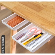 Under Desk Drawer Organizer Self-Adhesive Under Table Drawer Tray Hanging Desk Storage Hidden