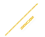 Nathalias NY 4.7 mm สร้อยคอทองคำ 14k Lite Figaro Chain in 14k Yellow Gold 48441
