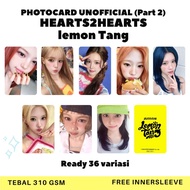 Unofficial Hearts2Hearts Lemon Tang Lomocard H2H Photocard