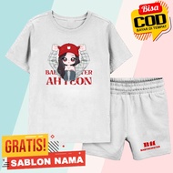 BabyMonster Ahyeon Kids T-Shirt Set Boys & Girls T-Shirt Pants Set Custom Name BabyMonster Ahyeon