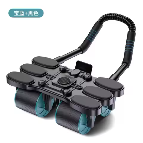 Cross-border Auto-return 4-Wheel Ab Roller with Enlarged Elbow Support Tummy Tuck