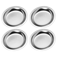4 Pcs Stainless Steel Tea Bag Saucer Tea Bag Holder Coffee Saucers Tea Bag Coaster Tea Bag Container