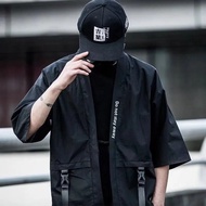 Nam Mùa Hè Rời Áo Khoác Kimono Nữ Tay Ngắn Phong Cách Trung Hoa Nhật Bản Bảy Năm Áo Khoác Áo Sơ Mi K