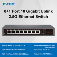 JT-COM 2.5G Ethernet Switch 8 Port 2.5GBASE-T Network Switcher RJ45 2500Mbps Plug and Play Hub Inter