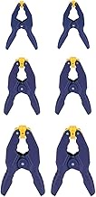 IRWIN QUICK-GRIP Spring Clamps for Woodworking, Multiple Sizes 1", 2" and 3/4", 6 Pack (IRHT83241)