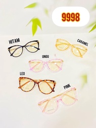 Kacamata Cat Eye 9998 Gratis Include Lensa Minus Plus Cylinder Photocromic Bluecromic Blueray