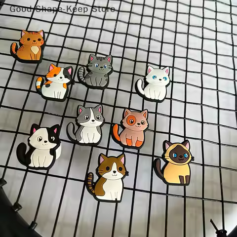 Cartoon Cat Tennis Racket Damper – Silicone Shock Absorber For Reduced Vibration – Cute Design For K