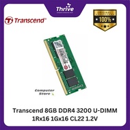 Transcend 8GB DDR4 3200 U-DIMM 1Rx16 1Gx16 CL22 1.2V
