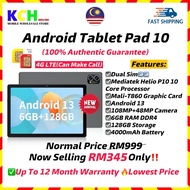 🔥🔥🔥PAD 10 ANDROID 13 TABLET 10INCH 6GB RAM 128GB STORAGE 108MP+48MP Kids Tablets Netflix Youtube Zoo