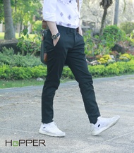 กางเกงสแลคขายาว Hopper Progress เดฟ ผ้ายืดที่สะโพกขา กางเกงชิโน กางเกงทำงาน  กางเกงขายาว กางเกงผู้ชา