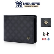 MENSPE Wallet For Men Men Short Wallet RFID Block Wallet Plaid Retro Short Wallet Coin Wallets Soft 