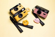 Kakao Friends Reusable 35mm Film Camera [Ryan Edition], Fixed-Focus and Wide Angle, Build in Flash and Compatible with 35mm Color Negative or B/W Film Kodak Film