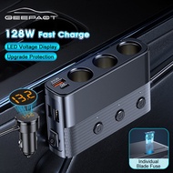 Geepact Car Charger 128W Quick Charge Lighter Multifunctional Car Charger Multifunctional Car Fast Charger Digital LED Voltage Detection Super Charge Power Delivery Quick Charge Adapter Support 12V-24V Car
