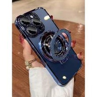 Sequins 1pc Electroplated Stand TPU Phone Case Compatible With IPhone 15 Pro Max/16 Pro Max/16 Pro/1