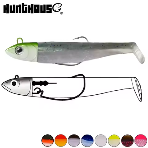 Hunthouse Barre T. Minnow 7g/12g/25g/40g/60g/90g/120g Easy Shiner Soft Fishing Lure Jig Bait Bass Pi