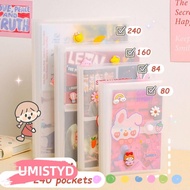 UMISTYDREAMUM9U 1Pcs Photo Album, PVC Collect Book Picture Card Holder,  80/160 Slots 3/4/5/6/7 Inch