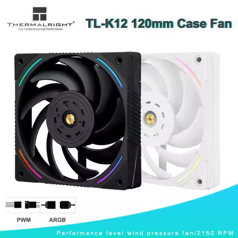 Thermalright TL-K12 Case Fan 4PIN PWM 120mm CPU Cooling Fan S-FDB V2 bearing Hight Performance Compu