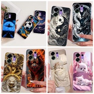 Dragon Cut Cartoon Cat Painting Casing For Oppo K13 Turbo Pro / Oppo K13 5G India Phone Cover Soft C