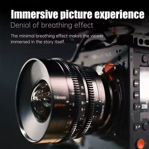 7artisans 14mm T2.9 Ultra Wide Angle Cinema Lens for Sony E Nikon Z Canon RF Sigma L Mount Camera Ma