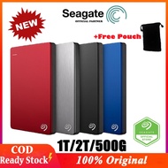 2023 【In Stock】1T/2T  Seagate D7 External Hard Drive Backup Slim Plus USB 3.0  2.5 "HD Portable External with Storage bag
