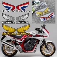 For HONDA CB400 ADV 150 160 350 CB400X CB150R CBR1000RR Forza PCX Wave Honda Wing Motorcycle Logo Emblem Sticker Motor Bike Scooter Body Fuel Tank Decorative Decal Accessories