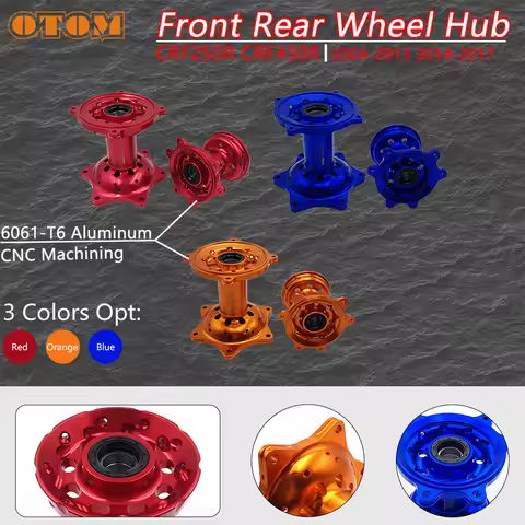 OTOM Motorcycle Wheel Hub For HONDA CRF250R 2014-2017 CRF450R 2002-2012 CR125 CRF250X Rim Hubs Spock