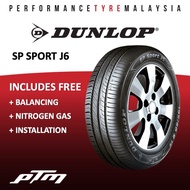 12 13 14 15 inch Dunlop SP Sport J6 Tyre (FREE INSTALLATION/DELIVERY)