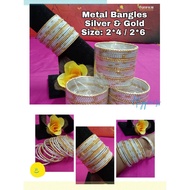 Ready Stock Bangles / Indian Bangles / Indian Metal bangles /Indian Metal White Gold Bangles /Boutiq