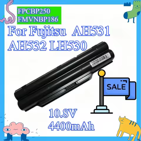 Replacement Laptop Battery For Fujitsu Part Number FPCBP250, FMVNBP186, AH531, AH532, LH530 10.8V 44