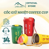 Coffee Cup Thermos, 304 Stainless Steel Coffee Cup, 390ml Premium Thermal Cup - Dieu Linh Shop