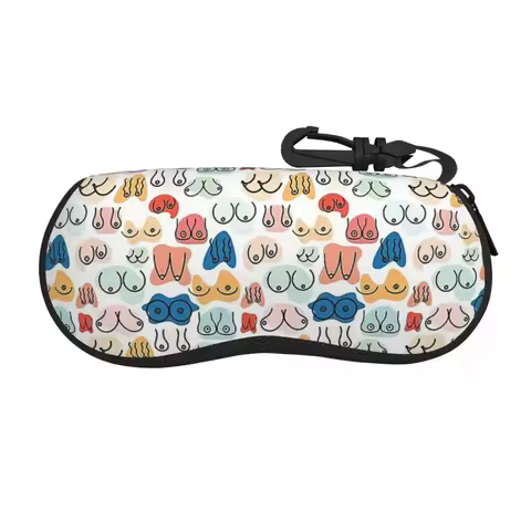 Boobs 1 Shell Glasses Case Protective Sunglasses Box Women Men Soft Eyeglass Bag Pouch