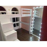 Loft Bed with Step Cabinet