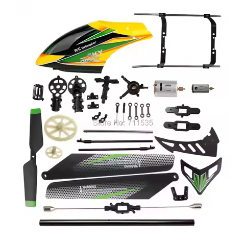 Head Cover Main blades Tail Motor Canopy Landing Skid Main Gear Balance Bar Kits Tool Parts For Wlto