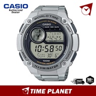 [Official Warranty] Casio Digital Stainless Steel Band Silver Men Watch CPA-100D-1AVDF/CPA-100D-1AV 