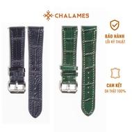 High quality crocodile leather watch strap - French billet crocodile watch strap - watch strap size 