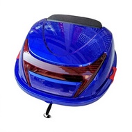 Motorcycle Top Case Universal 45L Storage Box Waterproof Trunk Anti-Theft Lock Large Capacity PP Mat