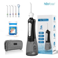 H2ofloss HF-P11 USB C Portable Water Flosser Irrigator with Travel Case 6 Tips and Whitening Tabs