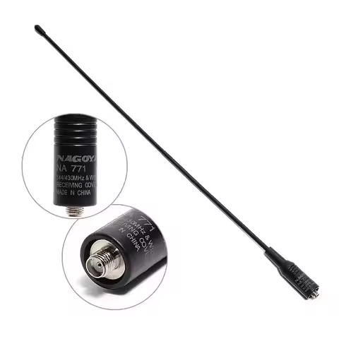 Nagoya NA-771 3dbi Dual Band Antenna for Baofeng Radios Walkie Talkie Black 40cm