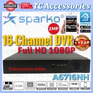 16CH 16CHANNEL 1080P DVR 2.0MP SPARKO CCTV 16-CH Digital Video Recorder Full HD 2MP P2P 1HDD SLOT