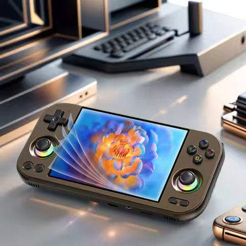 Retro Handheld Video Game Console Aluminum Alloy CNC Game Player Android 14 4.7 Inch LTPS In-Cell To