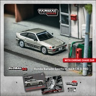 HONDA BALLADE SPORTS MUGEN CR-X PRO SILVER TARMAC GLOBAL64 1/64 DIECAST MODEL