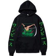 Anime One Piece Roronoa Zoro Manga Hoodies Printed Loose Streetwear Hoodie