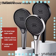 YNATURAL Large Panel Shower Head, Adjustable Handheld Water-saving Sprinkler, Universal 3 Modes Multi-function High Pressure Shower Sprayer Bathroom Accessories