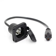 American RV 15A 125V NEMA 5-15P In-Line Charging Socket with Waterproof Cover Plug 11.6