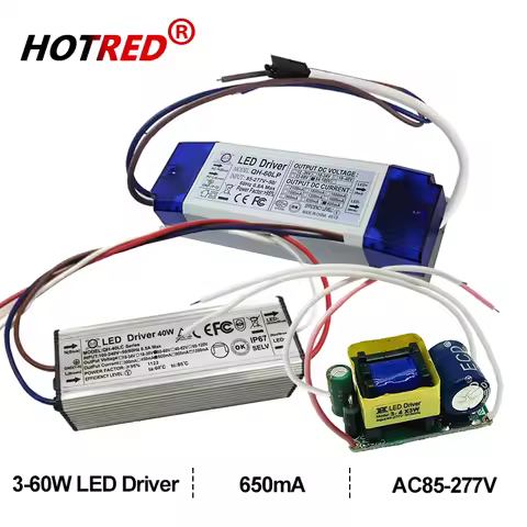 LED Driver 600mA Constant Current High PF 3W 10W 20W 30W 40W 50W 60W 1-2x3w 3-10x3w 10-18x3w 18-30x3