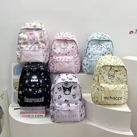 Sanrio Cartoon Backpack Cute Multi-purpose Waterproof Backpack for Women Melody Kuromi Hello Kitty C